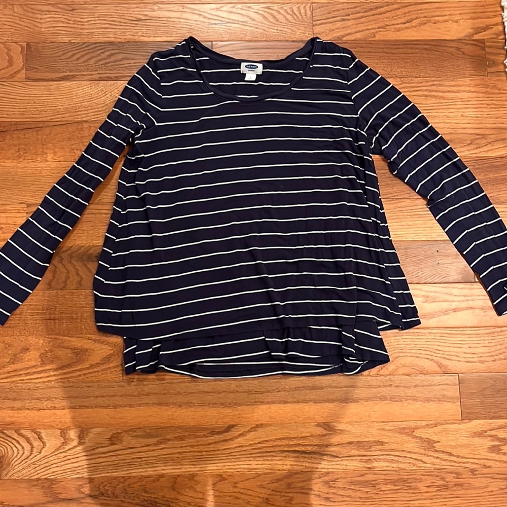 Old Navy Maternity and Nursing Long Sleeve Striped Shirt Size L